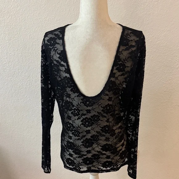 Abercrombie & Fitch Black Lace Blouse - Picture 3 of 3